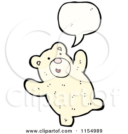 Cartoon of a Talking Polar Bear - Royalty Free Vector Illustration by lineartestpilot