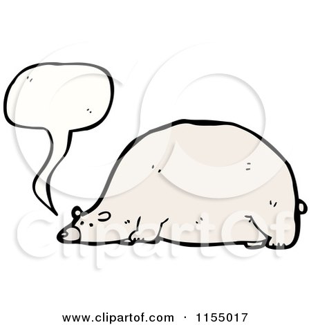 Cartoon of a Talking Polar Bear - Royalty Free Vector Illustration by lineartestpilot