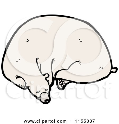 Cartoon of a Polar Bear - Royalty Free Vector Illustration by lineartestpilot