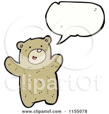 Cartoon of a Talking Bear - Royalty Free Vector Illustration by lineartestpilot