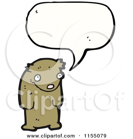 Cartoon of a Talking Bear - Royalty Free Vector Illustration by lineartestpilot