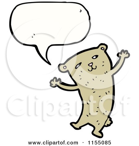 Cartoon of a Talking Bear - Royalty Free Vector Illustration by lineartestpilot