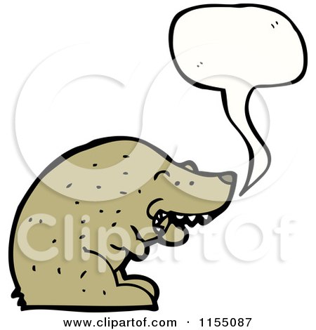 Cartoon of a Talking Bear - Royalty Free Vector Illustration by lineartestpilot