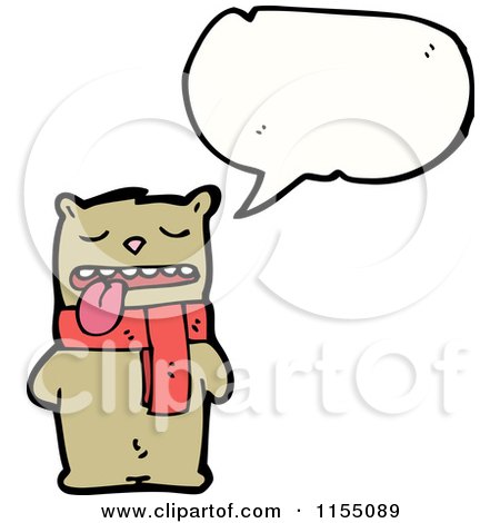 Cartoon of a Talking Bear - Royalty Free Vector Illustration by lineartestpilot