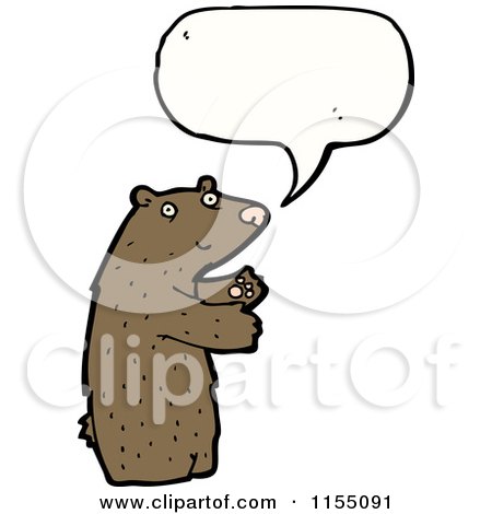 Cartoon of a Talking Bear - Royalty Free Vector Illustration by lineartestpilot
