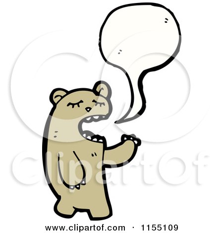 Cartoon of a Talking Bear - Royalty Free Vector Illustration by lineartestpilot