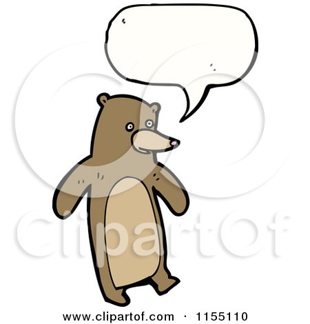 Cartoon of a Talking Bear - Royalty Free Vector Illustration by lineartestpilot