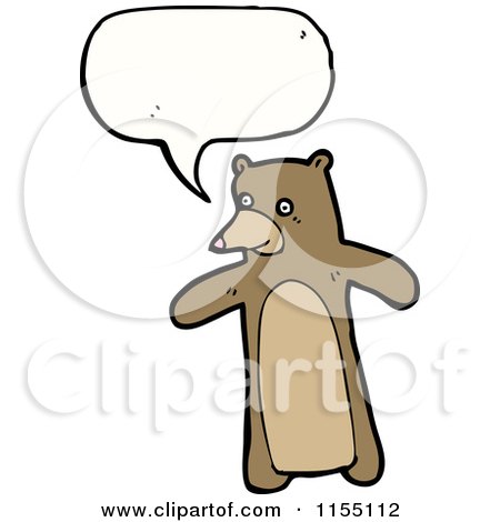 Cartoon of a Talking Bear - Royalty Free Vector Illustration by lineartestpilot
