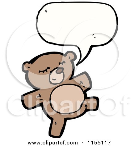 Cartoon of a Talking Bear - Royalty Free Vector Illustration by lineartestpilot