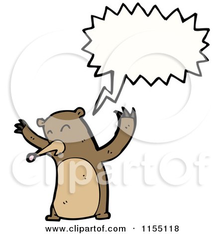 Cartoon of a Talking Bear - Royalty Free Vector Illustration by lineartestpilot