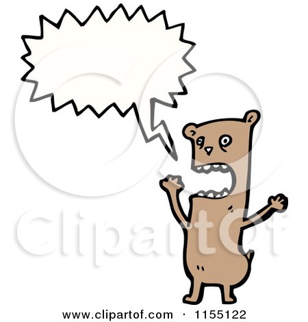 Cartoon of a Talking Bear - Royalty Free Vector Illustration by lineartestpilot