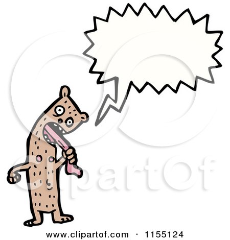 Cartoon of a Talking Bear - Royalty Free Vector Illustration by lineartestpilot