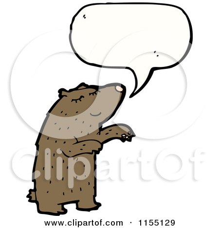 Cartoon of a Talking Bear - Royalty Free Vector Illustration by lineartestpilot