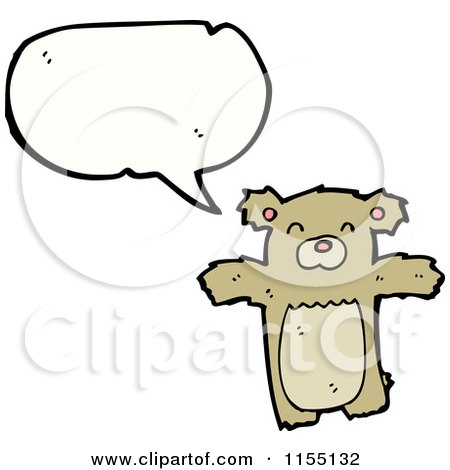 Cartoon of a Talking Bear - Royalty Free Vector Illustration by lineartestpilot