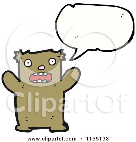 Cartoon of a Talking Bear - Royalty Free Vector Illustration by lineartestpilot