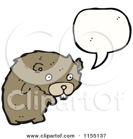 Cartoon of a Talking Bear - Royalty Free Vector Illustration by lineartestpilot