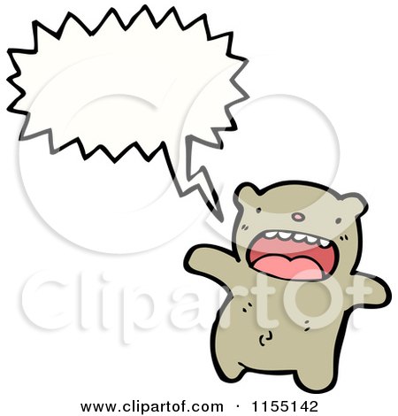 Cartoon of a Talking Bear - Royalty Free Vector Illustration by lineartestpilot