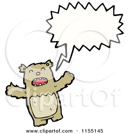 Cartoon of a Talking Bear - Royalty Free Vector Illustration by lineartestpilot