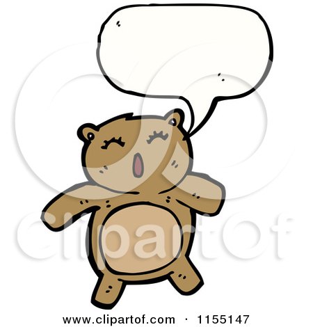 Cartoon of a Talking Bear - Royalty Free Vector Illustration by lineartestpilot