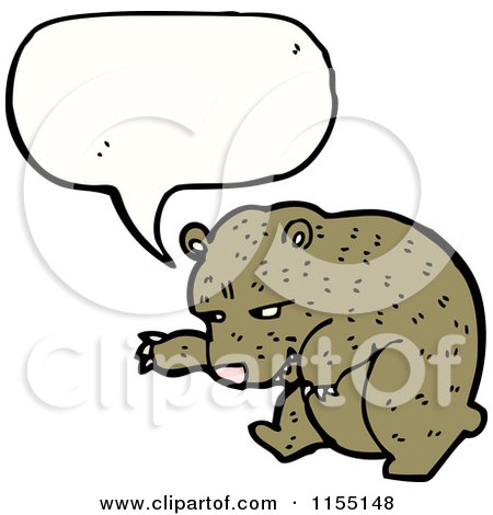 Cartoon of a Talking Bear - Royalty Free Vector Illustration by lineartestpilot