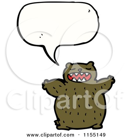 Cartoon of a Talking Bear - Royalty Free Vector Illustration by lineartestpilot