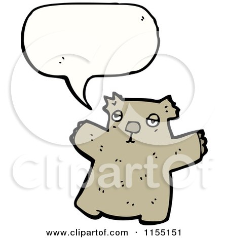 Cartoon of a Talking Bear - Royalty Free Vector Illustration by lineartestpilot