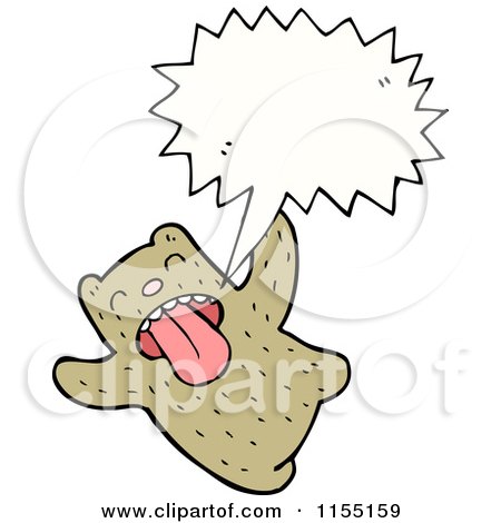 Cartoon of a Talking Bear - Royalty Free Vector Illustration by lineartestpilot