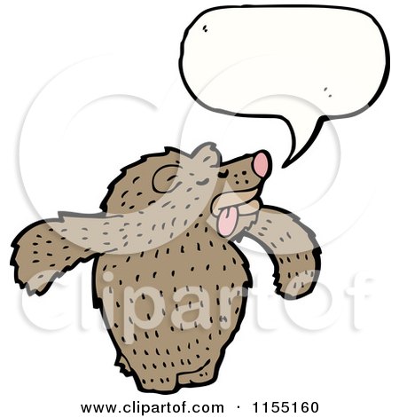 Cartoon of a Talking Bear - Royalty Free Vector Illustration by lineartestpilot