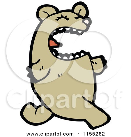 Cartoon of a Bear - Royalty Free Vector Illustration by lineartestpilot