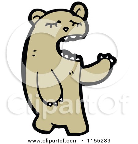 Cartoon of a Bear - Royalty Free Vector Illustration by lineartestpilot