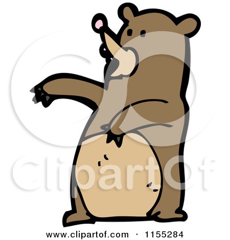 Cartoon of a Bear - Royalty Free Vector Illustration by lineartestpilot