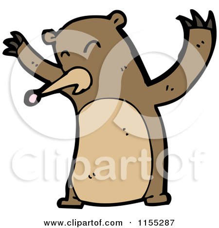 Cartoon of a Bear - Royalty Free Vector Illustration by lineartestpilot