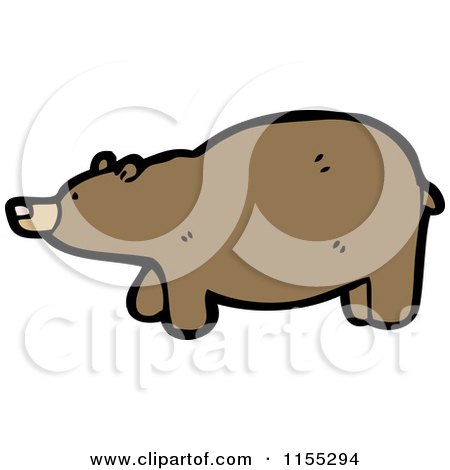 Cartoon of a Bear - Royalty Free Vector Illustration by lineartestpilot