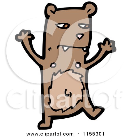 Cartoon of a Bear - Royalty Free Vector Illustration by lineartestpilot