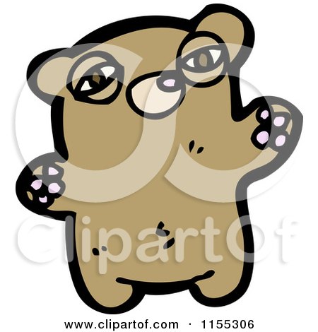 Cartoon of a Bear - Royalty Free Vector Illustration by lineartestpilot