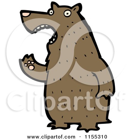 Cartoon of a Bear - Royalty Free Vector Illustration by lineartestpilot