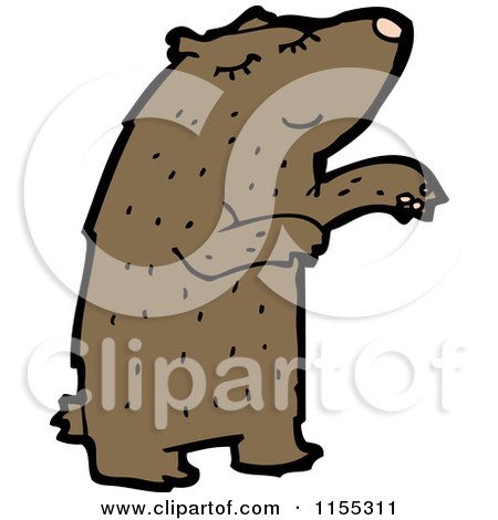 Cartoon of a Bear - Royalty Free Vector Illustration by lineartestpilot