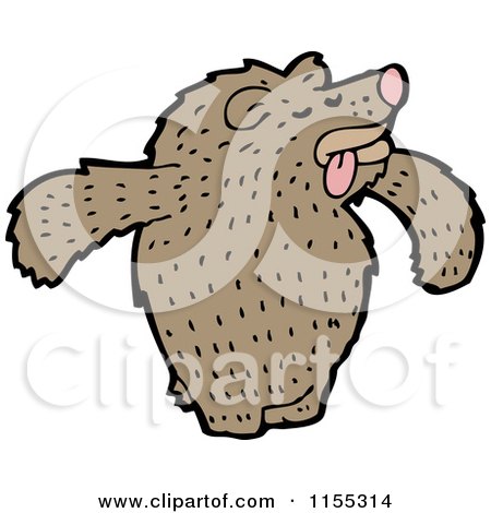 Cartoon of a Bear - Royalty Free Vector Illustration by lineartestpilot