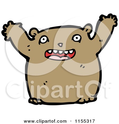 Cartoon of a Bear - Royalty Free Vector Illustration by lineartestpilot