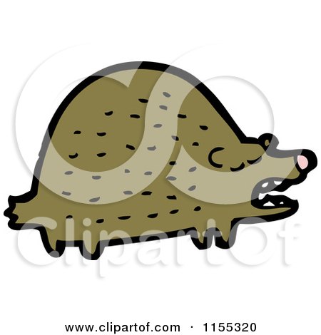 Cartoon of a Bear - Royalty Free Vector Illustration by lineartestpilot