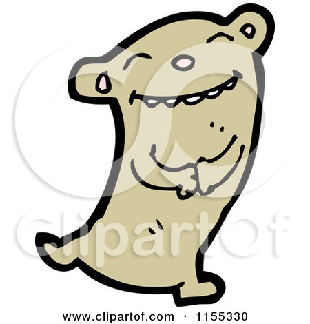 Cartoon of a Bear - Royalty Free Vector Illustration by lineartestpilot