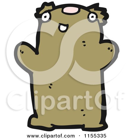 Cartoon of a Bear - Royalty Free Vector Illustration by lineartestpilot