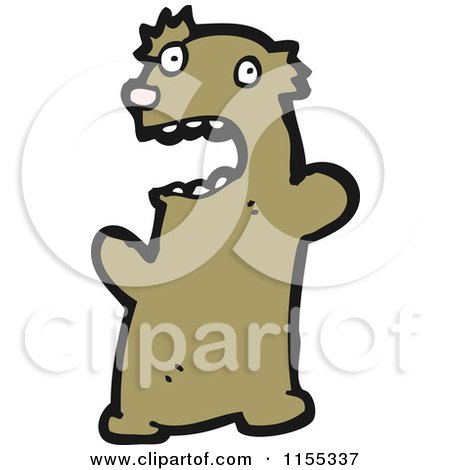 Cartoon of a Bear - Royalty Free Vector Illustration by lineartestpilot