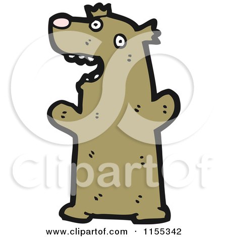 Cartoon of a Bear - Royalty Free Vector Illustration by lineartestpilot