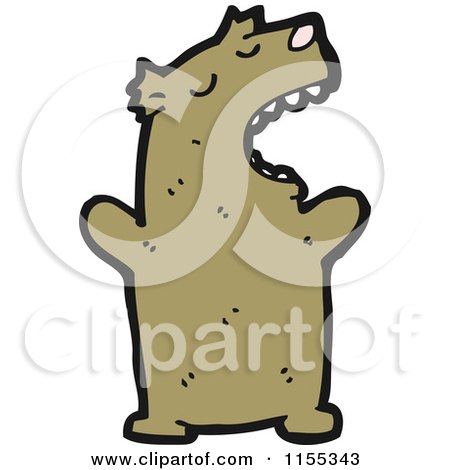 Cartoon of a Bear - Royalty Free Vector Illustration by lineartestpilot