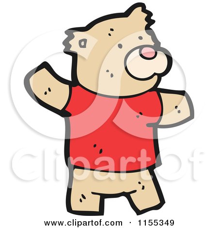 Cartoon of a Bear in a Shirt - Royalty Free Vector Illustration by lineartestpilot