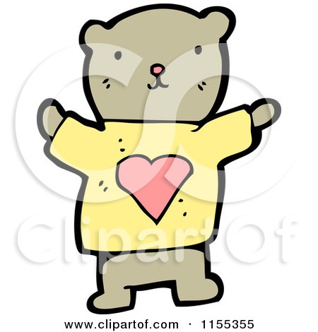 Cartoon of a Bear in a Shirt - Royalty Free Vector Illustration by lineartestpilot