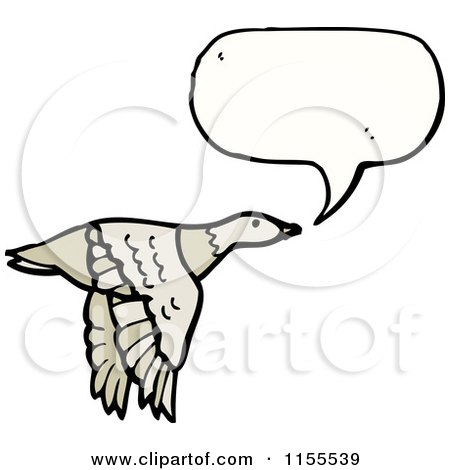 Cartoon of a Talking Goose - Royalty Free Vector Illustration by lineartestpilot