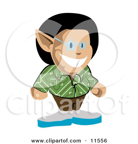 Cool Stylish Male Elf Clipart Illustration by AtStockIllustration