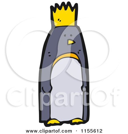 Cartoon of a King Penguin - Royalty Free Vector Illustration by lineartestpilot